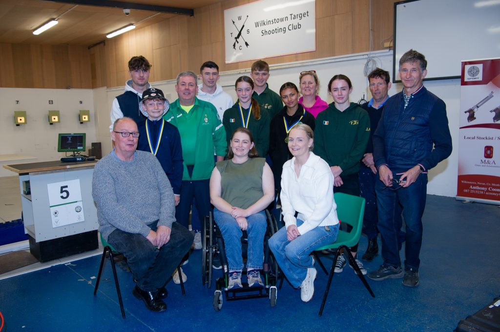 Irish Para Olympian Kerrie Leonard (Archery) supporting her brother Harry at the Postal Shoot Final. 